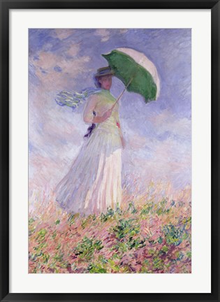 Framed Woman with a Parasol turned to the Right, 1886 Print