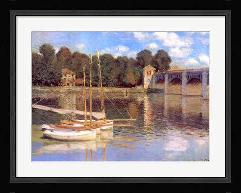 Framed Bridge at Argenteuil Print