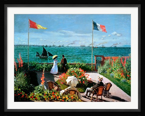 Framed Terrace at Sainte-Adresse, 1867 Print