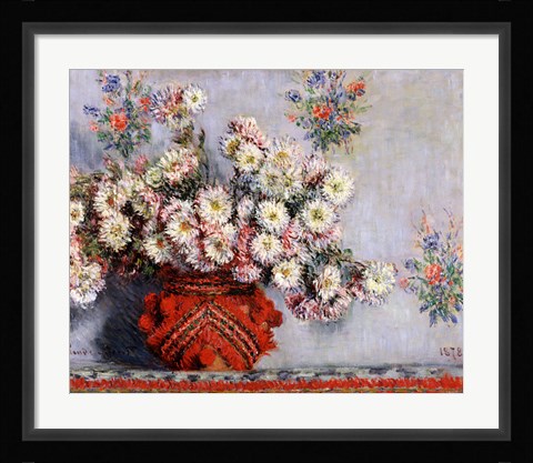 Framed Chrysanthemums, 1878 Print
