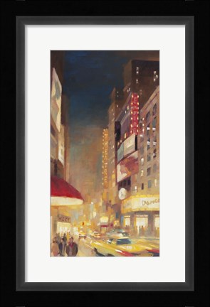 Framed City Lights Print
