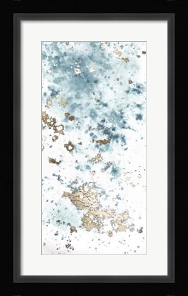 Framed Blue Nebula I - Metallic Foil Print