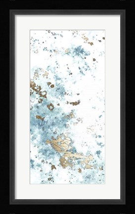 Framed Blue Nebula II - Metallic Foil Print