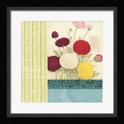 Framed Floral Montage III Print