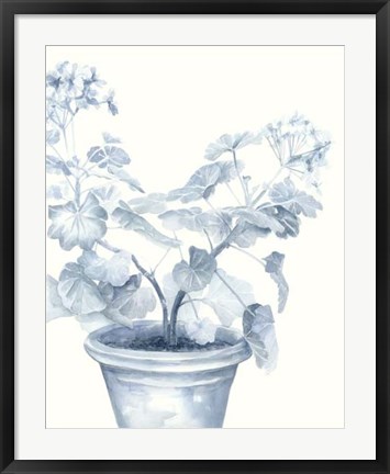 Framed Blue Geranium I Print