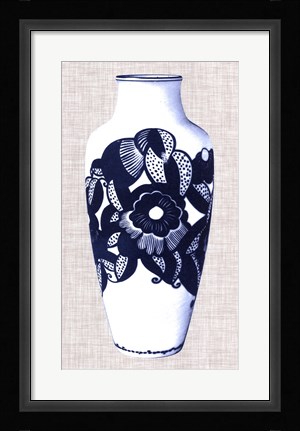 Framed Blue &amp; White Vase III Print
