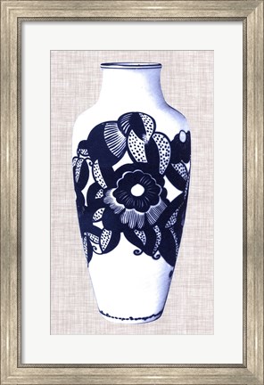 Framed Blue &amp; White Vase III Print