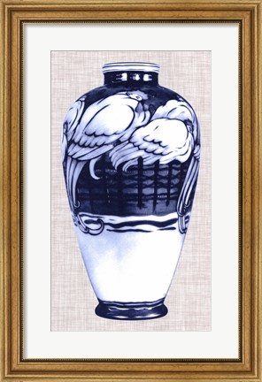 Framed Blue &amp; White Vase VI Print