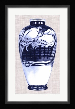 Framed Blue &amp; White Vase VI Print