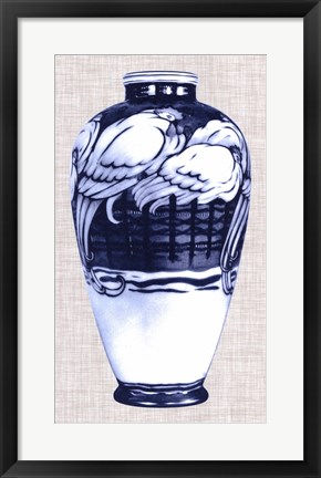 Framed Blue &amp; White Vase VI Print