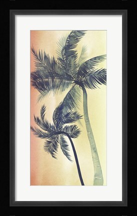 Framed Vintage Palms I Print