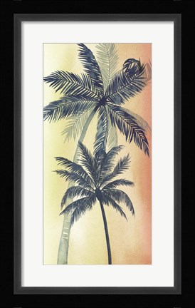 Framed Vintage Palms II Print
