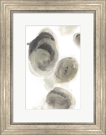 Framed Water Stones I Print