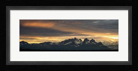 Framed Mountain Sunset Print