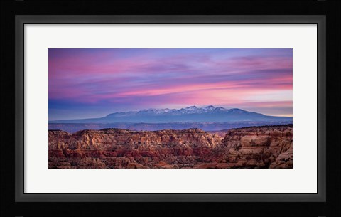 Framed Canyon and Mountains Print