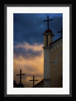 Framed Stormy Church Print