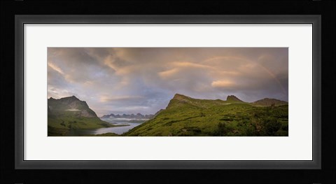 Framed Rainbow in the Mountains Print