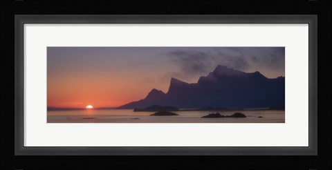 Framed Sunset Silhouette Print