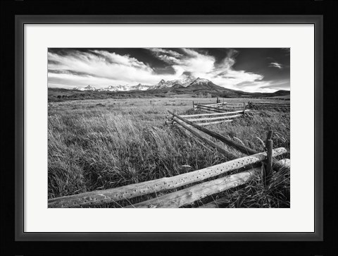 Framed Country Fence Print