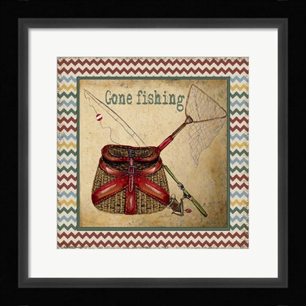 Framed Gone Fishing Print