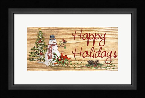 Framed Happy Holidays Print