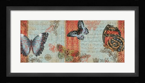 Framed Three Butterflies Print