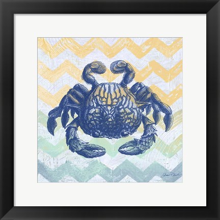 Framed Sea Creatures - Crab Print