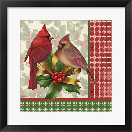 Framed Holly &amp; Berries 8 Print