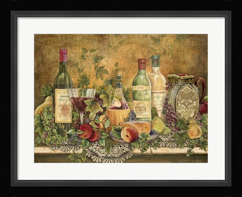 Framed Grapes Of Tuscany Print