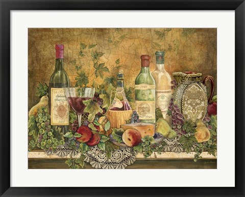 Framed Grapes Of Tuscany Print