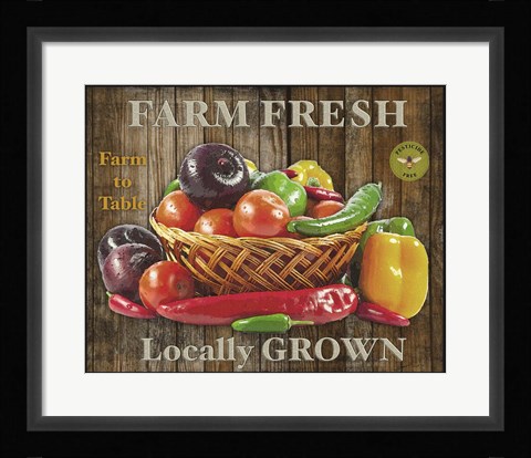 Framed Farm Fresh IV Print
