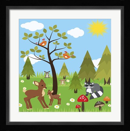 Framed Woodland II Print