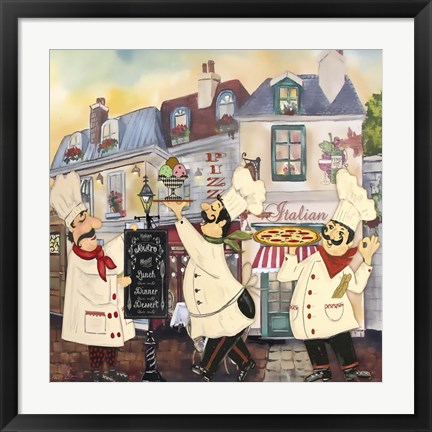 Framed Italian Chefs II Print