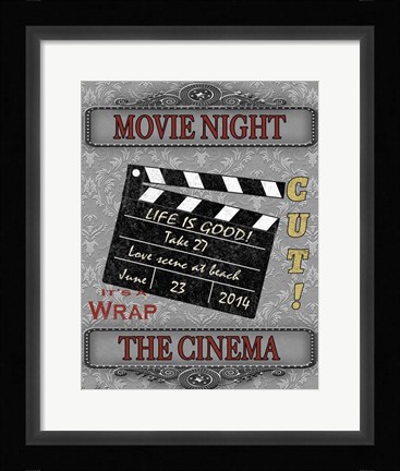 Framed Movie Night I Print