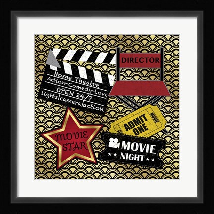 Framed Movie Night II Print