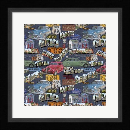 Framed Route 66 - Cars III Print