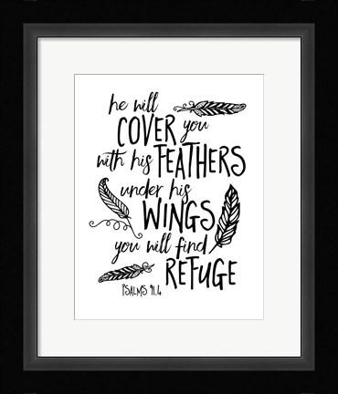 Framed Cover You With Feathers Print