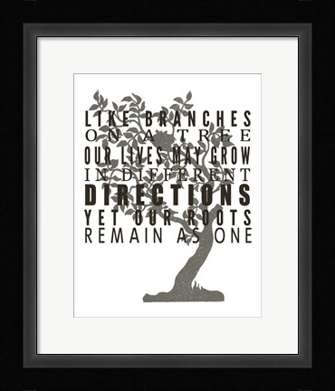 Framed Family Tree Branches Print