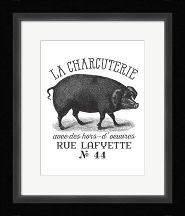 Framed French Pig Print