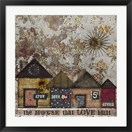Framed House Love Built Print