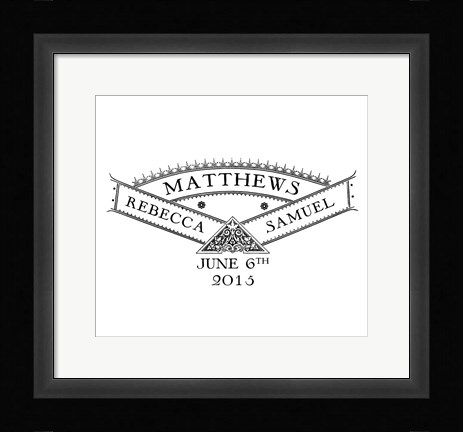 Framed Wedded Vintage Print