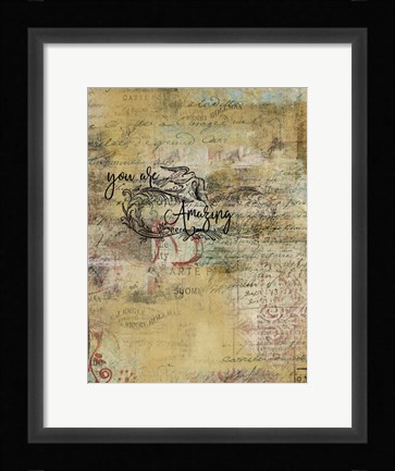 Framed You Are Amazing Print