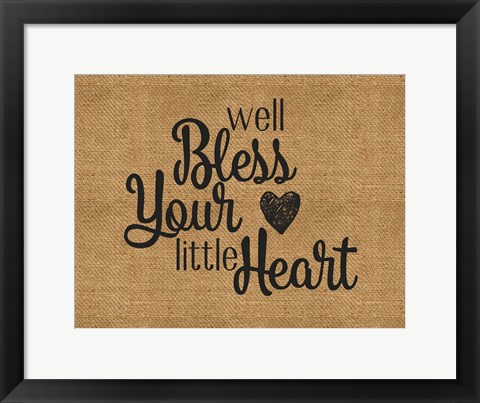 Framed Bless Your Heart Print