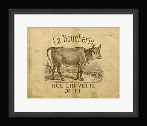 Framed French Cow Print