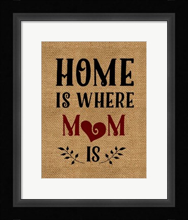 Framed Home is Mom Print