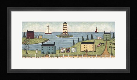 Framed Lighthouse Island Print