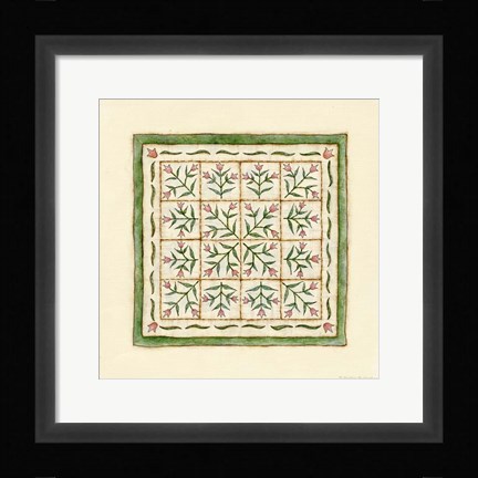 Framed Flower Patchwork Print