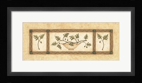 Framed Leaves B Print