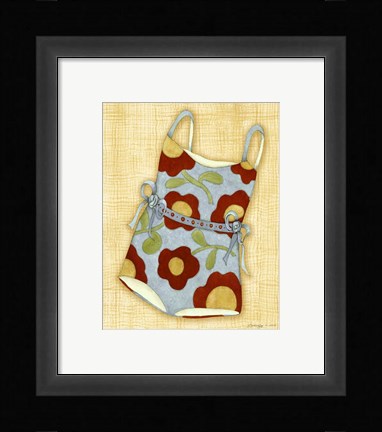 Framed Red Bathing Suit Print Print