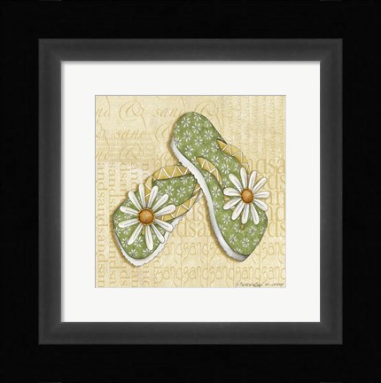 Framed Daisy Sandals Print